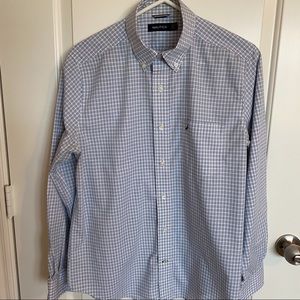Nautica casual dress shirt, size M, blue